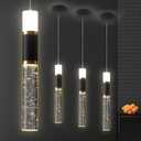 Led Pendant Light,3 Pack Black Gold Pendant Lighting for Kitchen Island, Modern Dining Room Light Fixture,Kitchen Island Lighting