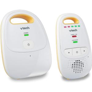 VTech Upgraded Audio Baby Monitor with Rechargeable Battery, Long Range, and Crystal-Clear Sound (Monitor With One Parent Unit)