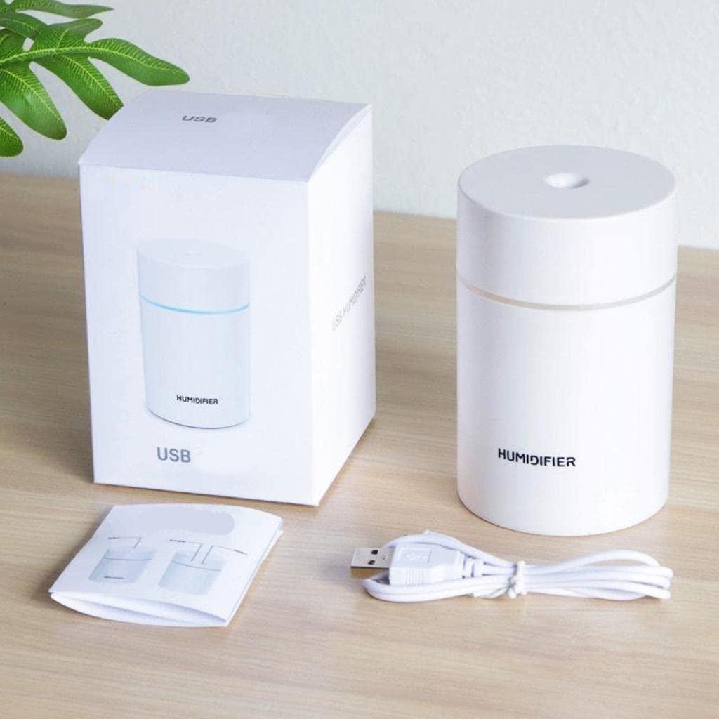 Home Air Humidifier Mini Car Mute Portable Spray Moisturizing USB for Bedroom Office Car [White]