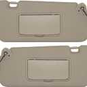 Driver & Passenger Side Sun Visor Compatible with Nissan Murano 2009 2010 2011 2012 2013 2014 Sunshade Replacement # 96401-1AA1B 96400-1AA1B(Beige)