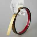 Hungbak Peel and Stick Metal Trim, Flexible Stainless Steel Molding for Wall, Fireplace, Mirror Frame, Craft and Home Decoration (Shiny Gold, 6m x 1.5cm)