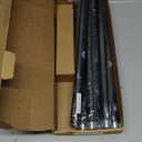 Zeerobee Curtain Rods for Windows 66 to 120, Black Curtain Rod, Adjustable 1 Inch Heavy Duty Outdoor/Indoor Modern Drapery Pole, 32"-120"