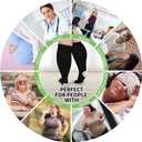 Plus Size Compression Socks Wide Calf Women Men,5 Pairs 20-30mmHg Extra Width Calf Viscose Knee High Compression Socks for Circulation Support (XL, Black/Light Blue/Pink/Purple/Green)