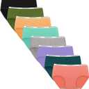 Nalwort Girls Panties Big Kids Cotton Underwear for Teens Briefs Pack of 8 (14-16 Years, Color-4)