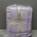 Cozy Bliss Seersucker Cooling Comforter King Size, Q-Max 0.45 Reversible Lightweight Cooling Blanket, Breathable Silk Smooth Summer Bedding Quilt for Hot Sleepers Night Sweats Purple