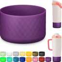 Silicone Boot for Owala 30oz & 40oz FreeSip Sway Bottles & Tumblers, Anti-Slip, Scratch-Resistant, Stability Enhancer, Protective Sleeve Accessories (Dark Purple, 1 PCS)