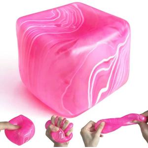 8 x 1 Pcs Stress Cube Bulk Ice Cube Stress Ball Anxiety Relief Soft Squeeze Sensory Ball for Party Favors Prizes Goodie Bag Stuffers (Pastel Pink)
