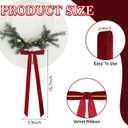 24 Pcs Christmas Velvet Bows, 16 x 6 Inch Velvet Christmas Wreath Bows Rustic Crafts for Xmas Home Decor Wedding (24 Pcs Wine Red, 16" x 6", Width of 1")