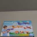 3 Pack Foam Airplane Launcher Toy with 3 DIY Stickers, 12.6" Glider Led Plane, Catapult Plane Boy Toys, Outdoor Sport Flying Toys for Kids Birthday Gifts for 4 5 6 7 8 9 10 11 12 Year Old Boys Girls (Red&orange&blue)