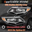 TODO Headlights Assembly Compatible with 2018 Kia Optima EX with LED DRL, Head Lamp w/Bulbs 92101-D5000 92101D5000 KI2502196 92102-D5000 92102D5000 KI2503196 Driver and Passenger Side