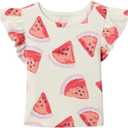 GAP Baby-Girls Ruffle Ribbed Tee Chino 3YRS