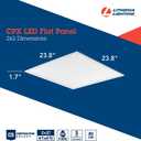 Lithonia Lighting CPX 2x2 LED Flat Panel Light, 2 Ft. x 2 Ft. LED Light Panel, Ceiling Lighting Fixture, 2500/3200/4000 Adjustable Lumens, 3500K/4000K/5000K Switchable CCT, Smooth Satin Lens, White