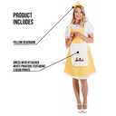 fun shack Womens Golden Hair Book Character Costume Halloween Teacher Womens Book Character Costumes for Adults (Large, Yellow)