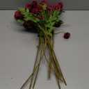 Briful 12pcs Artificial Kiku Mums Flowers  Realistic Silk Pom Pom Faux Chrysanthemums for Home Dcor, Wedding Centerpieces, Vase Arrangement, Fall & Spring DIY Decorations, Red (1.96'' Dia. Blossom, 1.96'' Dia. Burgundy)