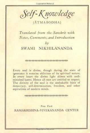 Self-Knowledge: Atmabodha