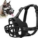 ODRIEW Dog Muzzle for Large Sized Dog - Medium Sized Dogs, Small Basket Muzzle to Prevent Biting - for Barking, Breathable, Allows Panting, Drinking, Suitable for Grooming Training. (Black)