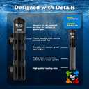 AquaMiracle Submersible Aquarium Heater, 25W Fish Tank Heaters with LED Digital Temp Display, Dry-Run Auto Power-Off & Overheat Protection, for Freshwater and Saltwater Tanks (3-5 Gal)