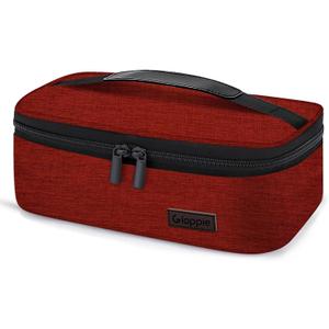 Gloppie Small Lunch Bag Insulated Lunch Box for Women Girls Kids Mini Lunchbox Adult Portable Cooler Bags Reusable Snack Bag Thermal Lunch Boxes, Wine Red