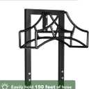 Garbuildman Garden Hose Holder With 4 Spikes, Freestanding Metal Hose Stand for Outdoor Garden, Detachable Hose Storage Rack for Lawn & Yard, Volcano Black