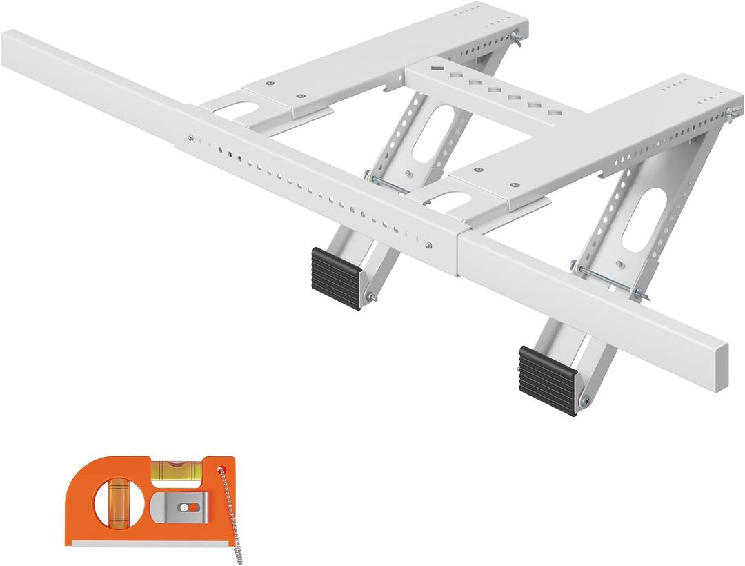 LuckIn Update Window Air Conditioner Support Bracket No Drilling, No Tools, Quick Install, Heavy Duty Window AC Bracket Supports Up to 220lbs, Fits Single & Double-Hung Windows