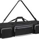 Tripod Carrying Case, Heavy Duty Tripod Bag With Padded Divider Light Stand Bag Dual Zipper Monopod Case for Monopods, Mic Stand, Tent Pole, Gear (42 In (40.6 x 9.4 x 9.8 IN)
