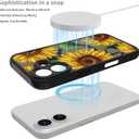 Fiyart Designed for iPhone 16 Plus Case Cute Sunflower Flowers Design Compatible with MagSafe,Soft Bumper with Hard PC Back Anti-Scratch Phone Cover for Women Girls 6.7"-Yellow