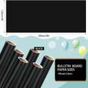Skyygemm 6 Rolls Bulletin Board Paper Fade Resistant Colored Bulletin Board Paper Roll Bulk for Art Decor Drawing Craft Painting(4 x 8 ft,Black)