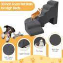 A.FATI Dog Stairs for High Beds up to 30-36inch, 6 Tiers Pet Steps for Dogs