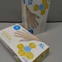 2 x MED PRIDE Medical Vinyl Examination Gloves (X-Large, 100-Count) Latex & Rubber Free, Ultra-Strong, Clear Disposable Powder-Free Gloves for Healthcare & Food Handling Use