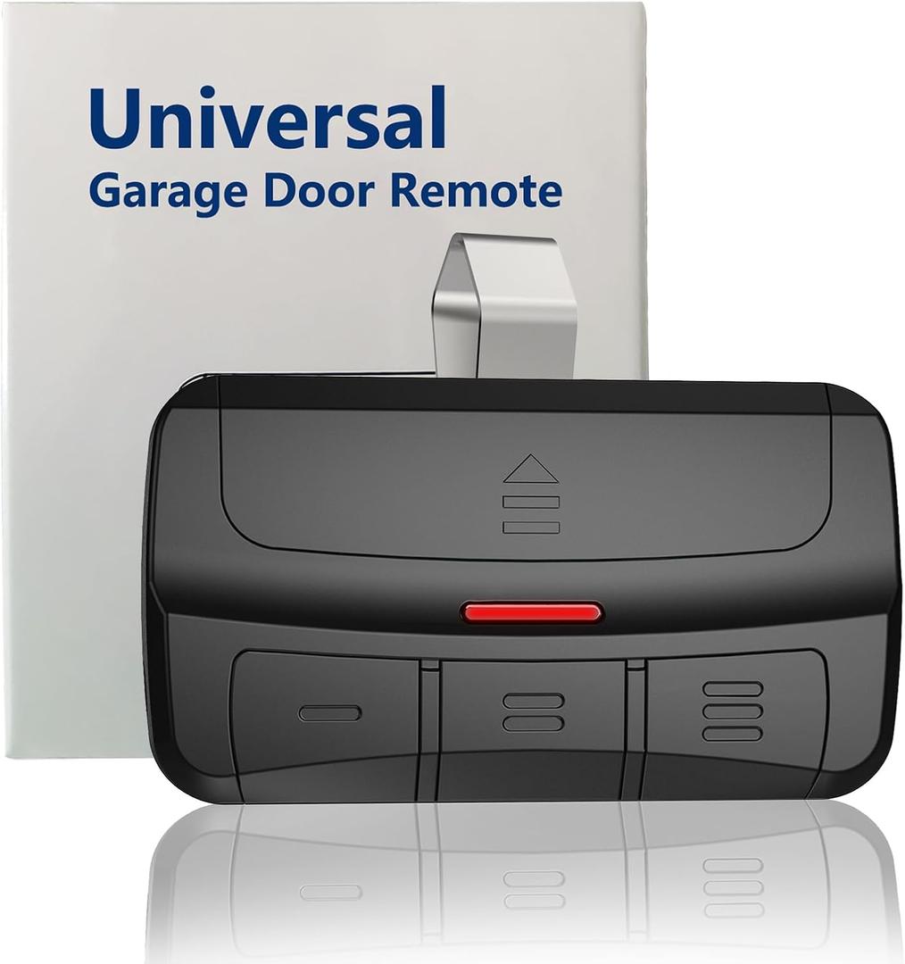 Universal Garage Door Opener Remote 3-Button Compatible with Genie LiftMaster Chamberlain Craftsman Overhead Door Linear Wayne Dalton Opener has Learn Button or DIP Switch Programmable