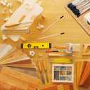 100 Pcs Sanding Sticks, 280 Grit Matchsticks Sanding Twigs, Fine Detailing Sanding Tools for Tight Spaces Plastic Models Wood, 5.4 x 0.2 Inch