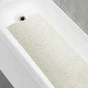 OXTAIL Bathtub Mat Non Slip Shower Mat Soft PVC Loofah Bath Tub Mats for Bathroom 16''x40'', White