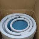 18, 14, 10" Pure White Concrete Round Planters
