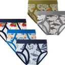 Winging Day Boys' Soft Cotton 5-Pack Brief Underwear Size 6T/ 7T