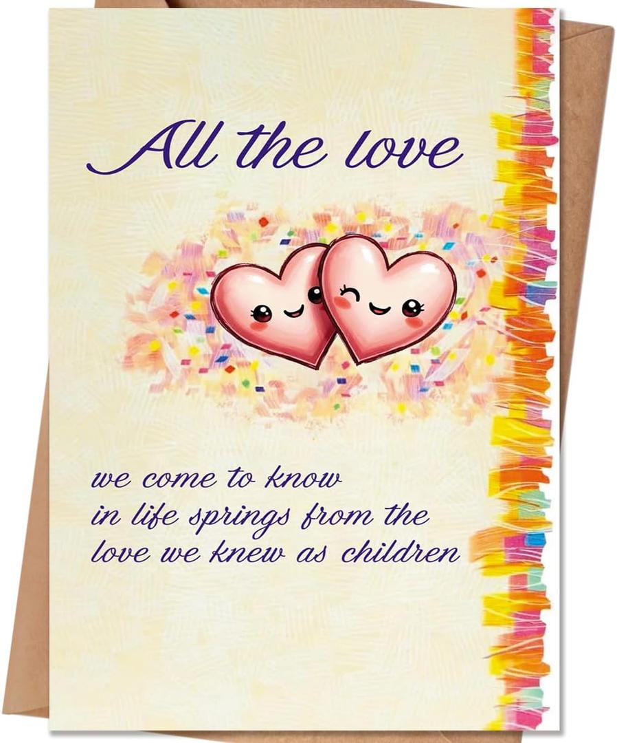 Valentines Day Card for Mom Dad, Valentine's Day Gifts for Mom and Dad from Son Daughter (QQ-152)
