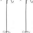 96cm (1cm Diameter) Shepherds Hooks for Garden Lights Adjustable Metal Stake Hangers Garden Heavy Duty Plant Hooks for Garden Lights Weddings Plant Baskets Lantern Bird (2 Pack Black)