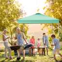 6x6 Pop Up Canopy Tent Instant Canopy for Party Portable Beach Tent Sun Shelter Heavy Duty Steel Frame Outdoor Canopy, Green