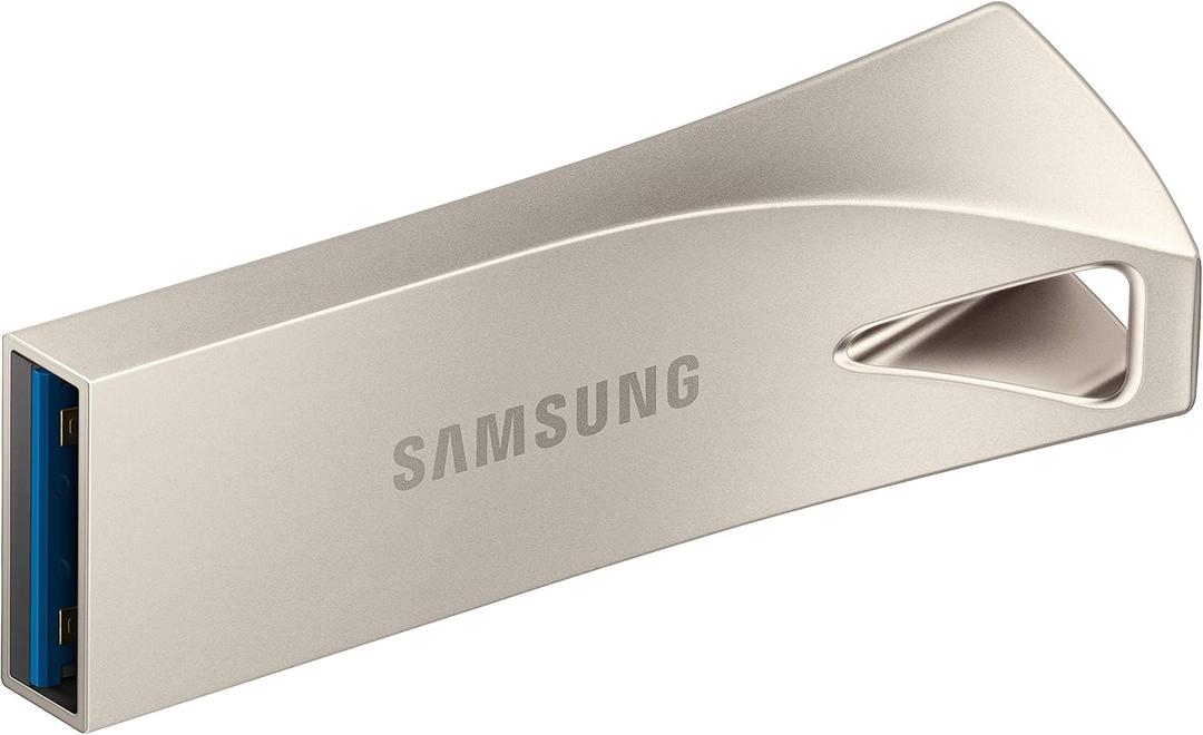 SAMSUNG BAR Plus 64GB - 300MB/s USB 3.1 Flash Drive Champagne Silver (MUF-64BE3/AM)
