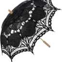 Lace Parasol Umbrella Vintage Wedding Bridal Lace Umbrella for Decoration Photo Tea Party 32 Inch Adult Size