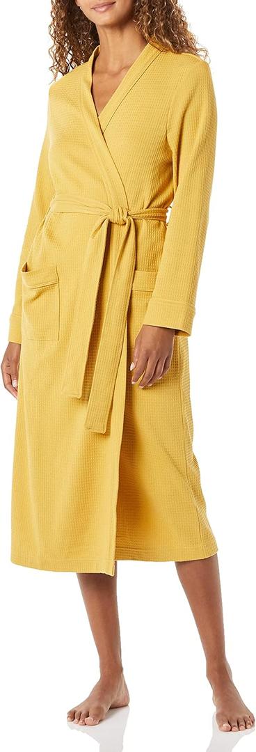Amazon Essentials Women's Lightweight Waffle Full-Length Robe  (Large)