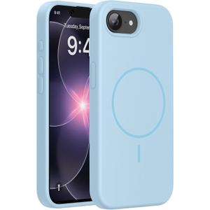Miracase Magnetic for iPhone 17e Case & iPhone 16e Case, [Soft Anti-Scratch Microfiber Lining], Compatible with MagSafe, Silicone Shockproof Protection Phone Case for iPhone 17e/16e, Clove Purple