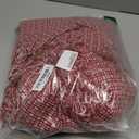 Table Cloth, Spice Red/White Woven Fringed, 100% Cotton Table Cover, Size 60x84 Inch, Suitable for Formal Dining, Everyday Meals and Casual Occasions.