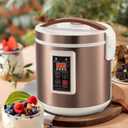 Moongiantgo 7.5L Black Garlic Fermenter, Automatic Intelligent Control Garlic Fermenter Natto, Yogurt, Kimchi, Wine Fermenter Machine, Garlic Cooker with Precise Time Temperature Control, 110V (Brown)