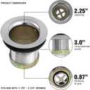 Everflow Bar Style Deep Sink Strainer