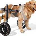2-Wheel Dog Wheelchair for Back Legs - Adjustable & Detachable Design with Reinforced Safety Buckles, Open Design for Easy Potty Breaks, Helps Weak & Senior Dogs Walk Again, 44-66 lbs XL HLDW-01XL