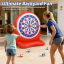 Inflatable Soccer Dart Board Toss Pool Floats - Fun Water Games Set, Swimming Pool Toys, Beach Yard Outdoor Ball Play, Summer Party for Kids Ages 812, Teens & Adults, Indoor/Outdoor Play