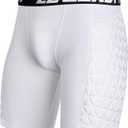 Men Football Compression Shorts w/Cup Straps Protective Athletic Sliding Underwear Baseball Lacrosse Cricket XL