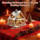 Mokvtz DIY 5D Tabletop Diamond Art Painting Kit, House DIY Diamond Art Painting Desktop Ornament, House Shaped Rhinestone Desk Placement Ornament, Home Office Stand Up Gem Painting Craft Kit, Gift