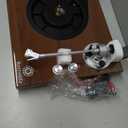 Turntable Record Player Wireless Output Vinyl Players Aluminium Platter Carbon Fiber Tonearm Belt-Drive LP 33 45 RPM Phono Audio AT-3600L MM Cartridge RCA Line Anti-Skate Pitch Control Dark Brown