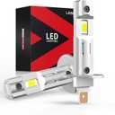LASFIT BEAM H1 Bulb, 6000K White Bright, H1 Halogen Replacment,Fanless, 1:1 Mini Size, No Adapter Required, Non-Polarity, Plug and Play, For Fog Light, Pack of 2